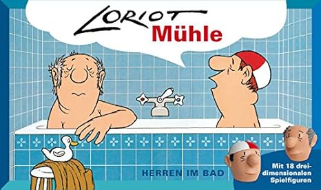 Inkognito Loriot Mühle Herren im Bad 31,5 x 18,5 x 5 cm 40080 ''Das Loriot-Mühlespiel''  Games  Spiele