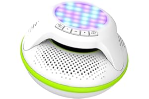 MZEIBO Portable Bluetooth Speaker, IPX7 Waterproof Floating Speaker with Colorful LED Lights, Bluetooth 5.0 (10M Range), 8H P