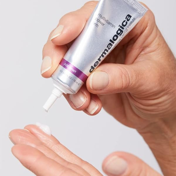 DERMALOGICA MULTIVITAMIN POWER FIRM EYE CREAM WITH ANTIOXIDANT VITAMINS, ANTI-AGING WRINKLE FIRMING UNDER EYE TREATMENT – COMBAT VISIBLE LINES AROUND THE EYE AREA, 0.5 OZ