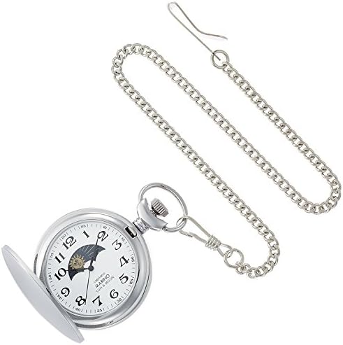 MARINO capitano pocket watch SUN &amp; MOON Sun &amp; Moon pocket watch Arabic numerals MC-137-6