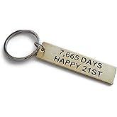 Custom Engraved Brass Keychain, Anniversary Gift Keychain, Personalized Engraved Keychain