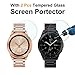 Valkit Compatible Galaxy Watch (46mm) Bands, 2 Pack 22mm Solid Stainless Steel Bands Metal Watch Strap Bracelet + Tempered Glass Protectors Replacement for Samsung Galaxy Watch 46mm SM-R800 Smartwatch