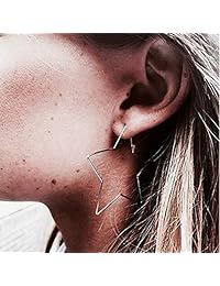 DIDA - Pendientes de estrella de cinco puntas grandes geométricos para mujer