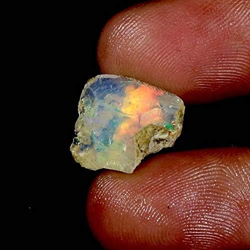02.85Cts 100% A+ Natural Ethiopian Welo Opal Rough Stone, Raw Crystal,October Birthstone, Jewelry Making Gemstone, Ultra Fire Striking Opal, Opal Rock, Handpicked Stone, Size-10X12X04MM
