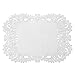 Hortense B. Hewitt Decorative Laser-Cut Paper Place Mats, Set of 12, White Shimmer