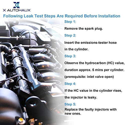 X AUTOHAUX 6pcs Flow Matched Fuel Injectors for Hyundai Accent Tucson Tiburon Sonata Kia Sportage Optima Rio Rio5
