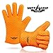 Mitt-N-Grip Extra Thick Silicone Oven Gloves - Orange (Set of 2)