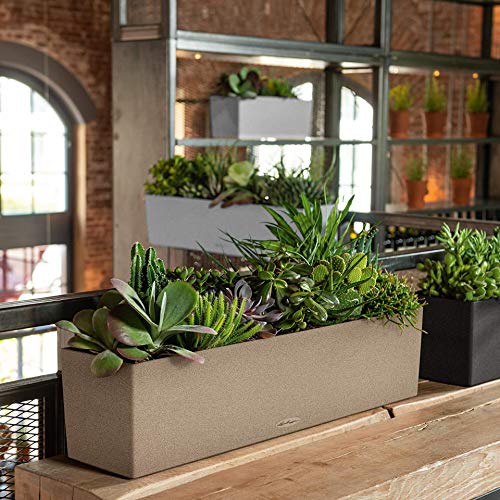 LECHUZA BALCONERA Stone 80 graphitschwarz 15662, 79x19x19 cm – Bild 5