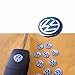 ESC EDP525FBA 2 Pieces Car Key Logo Auto Emblems Dia:1.4cm Car Styling Sticker, Blue Color for VW Golf Rabbit Bora Polo Touran Tiguan Jetta Passat
