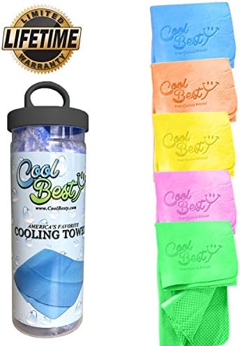 Instant Cooling Towels by COOL BESTY [1 - 5 Packs] Workout, Gym, Fitness, Zumba, Golf, Yoga, Camping, Hiking, Travel, Outdoor Sports Chilly Towel for Cooling Relief