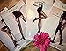 MANZI Womens Black Pattern Sexy Tights Nylon Stocking (XS-M 1/2/4 pair packages as main picture)