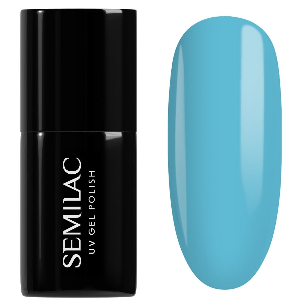 SEMILAC Gel Nail Polish 044 Intense Blue - Full Coverage Gel Polish - Soak Off Easy To Use LED/UV Nail Lamp - Long Lasting Manicure and Pedicure up to 3 weeks