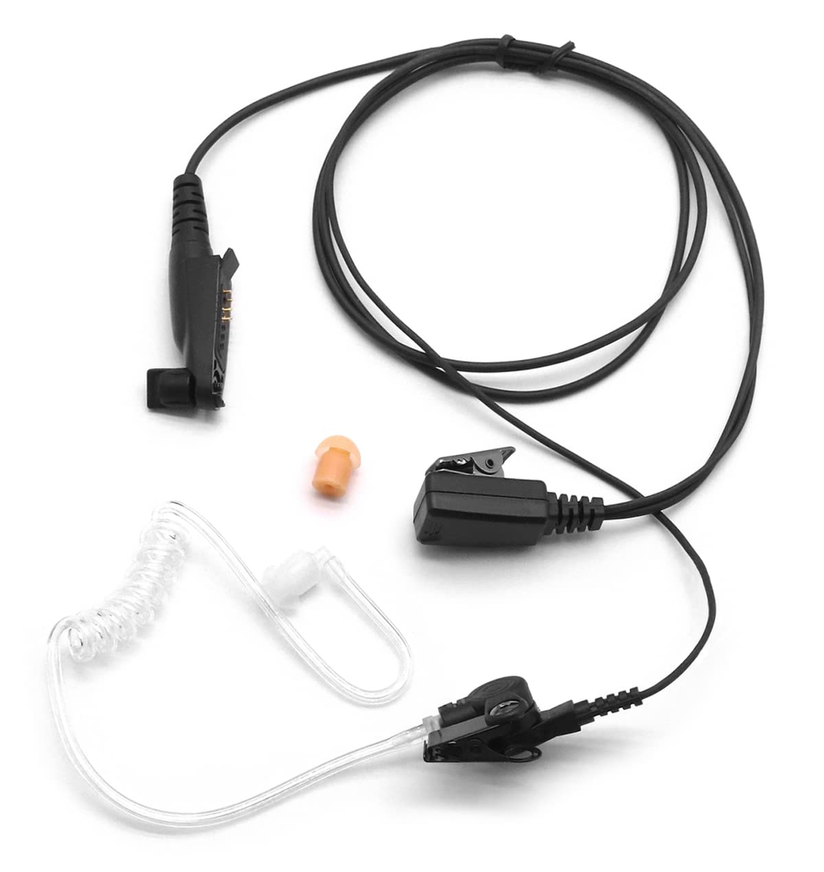 SUNDELY® Earpiece Headset for Motorola Radio GP328plus GP338plus GP344 GP388 GP688 GL2000 PRO7150Elite PTX760plus EX500 Walkie Talkie FBI Style Covert Acoustic Air Tube PTT Multi-pin