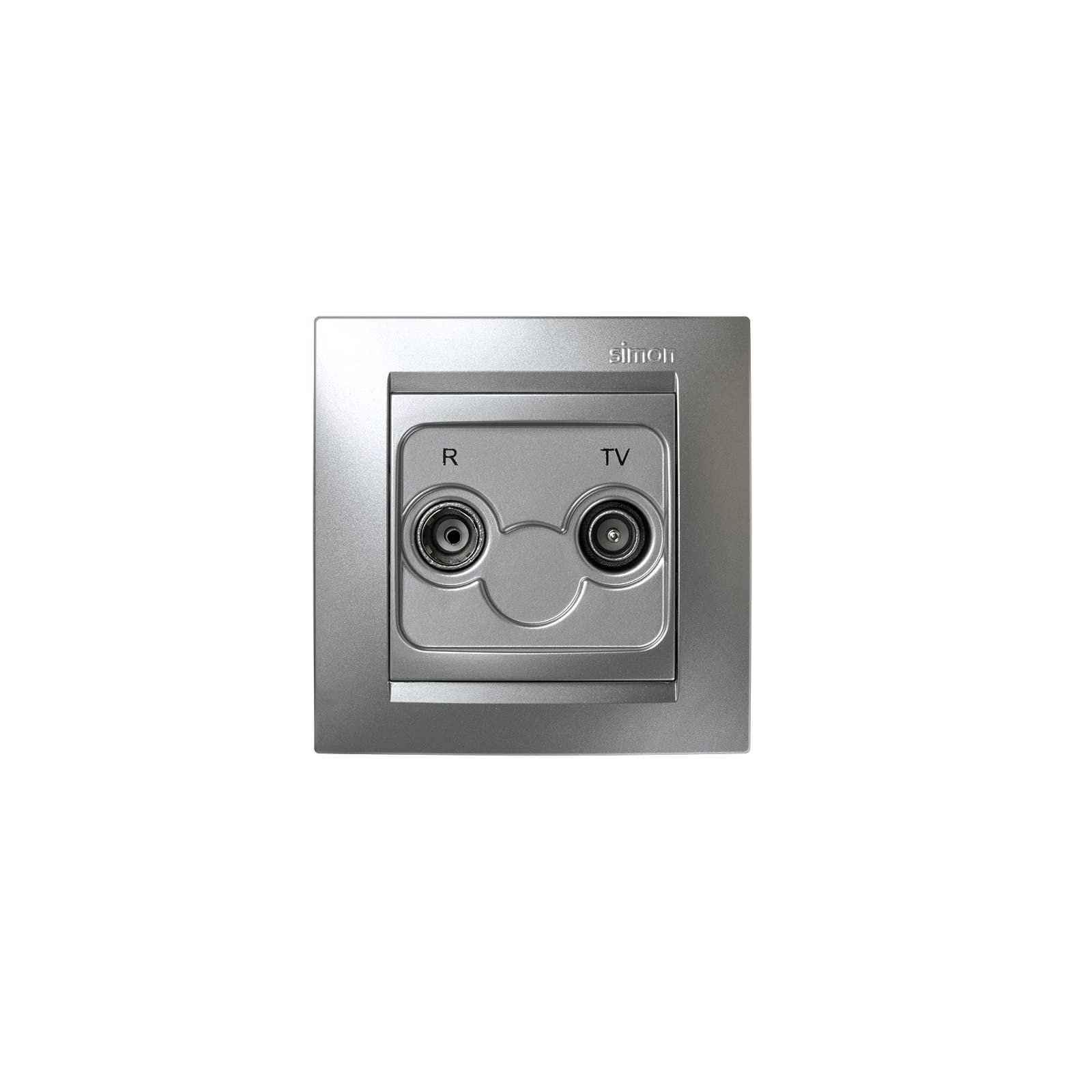 Simon M139860 - R-TV Wall Plug, Aluminium