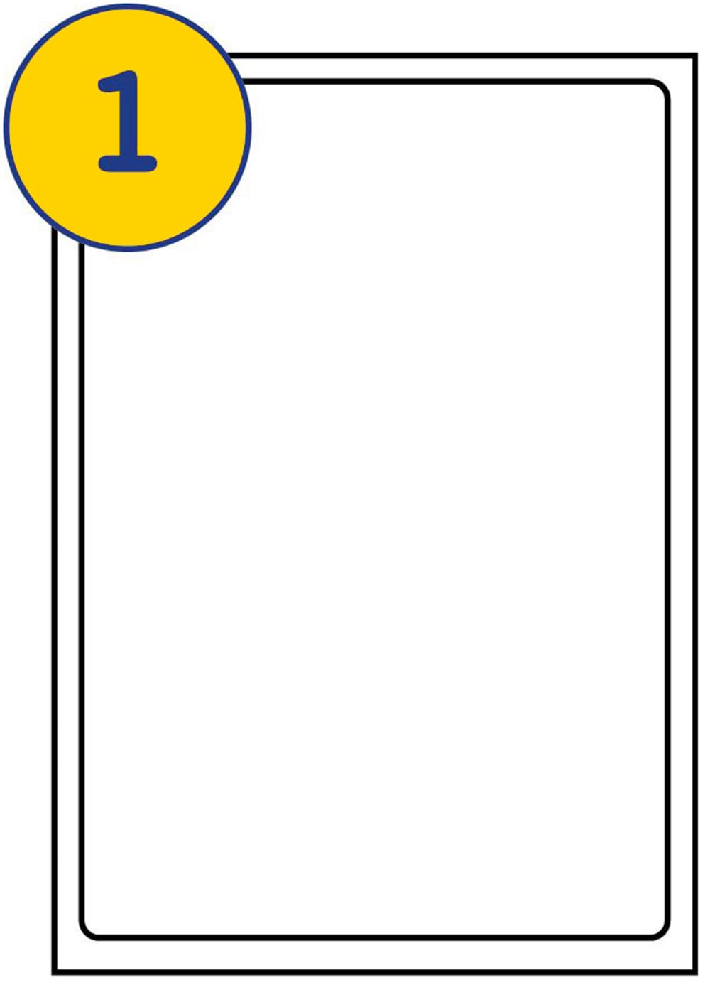 LABELS4U 500 Sheets A4,1 Label per Sheet, Size 199.6 x 289.1mm (500 Labels)