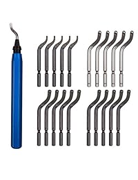 Herramienta de descarga con 21 cuchillas para metal suave (aluminio, cobre), madera, plástico y acero inoxidable Quitar quemaduras.