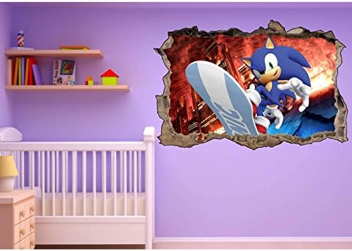 Stickers Enfant 23216 Sonic Optical Illusion Sticker, 120 x 80 cm
