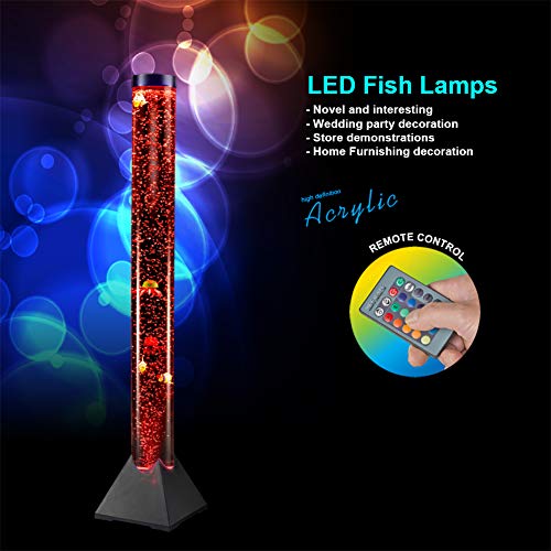 Floor Lamp - 3.9 ft Tall Water Bubble Floor Lamp - Water Tower Tank with Remote Control - Bubble Tube Night Mood Light for Kids Bedroom,Living Room,Great Gifts for Kids Perfect for Autism Sensory Toy