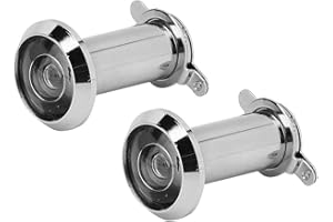 2Pcs Door Viewer Peephole with Heavy Duty Rotating Privacy Coverfor Door Thickness 35-60mm, Anti-Theft 220 Degree Angle, Safe