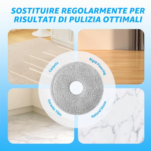 Dreame L10s Ultra Gen 2 Cloths for Dreame L10s Ultra/L20 Ultra/L10s Pro Ultra Heat, Robot Vacuum Cleaner Accessories, Reusable and Washable