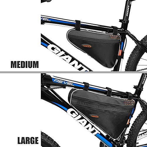 Ibera IBFB1M Bicycle Triangle Frame Bag, Strapon Bike Top Tube Pouch