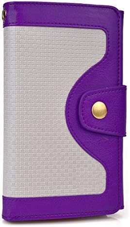 Cooper Cases(TM) Tatami Universal Sony Xperia Z1 / Z1s / Z2 / Z3 / Z3 Dual Smartphone Wallet Case in Purple (Woven Pattern, Screen Protector, Card Slots, ID Holder, Billfold)