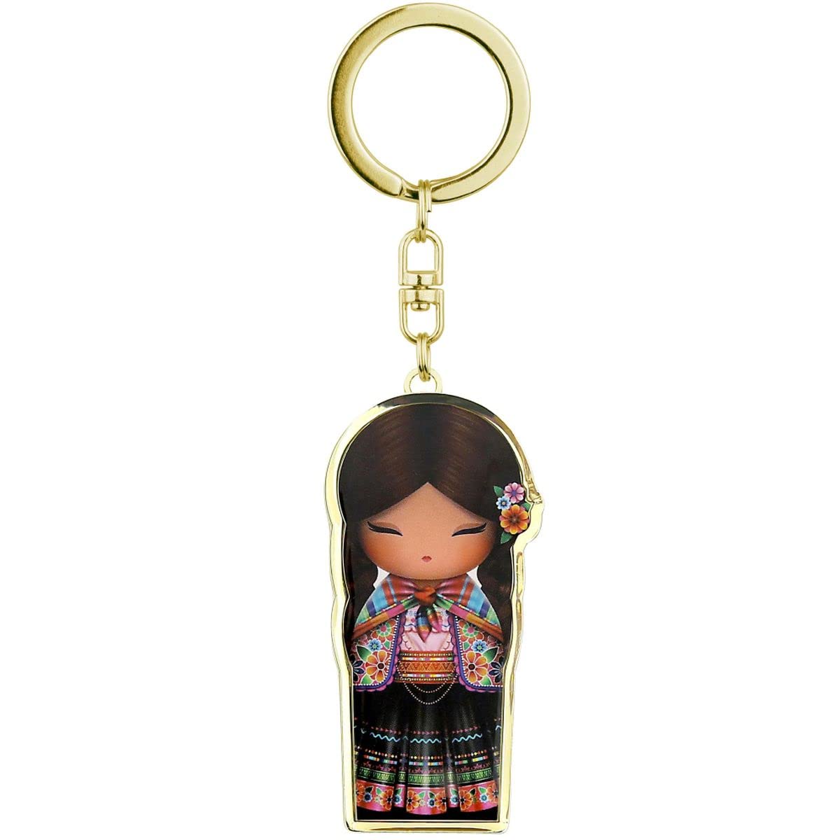 One Family Allegra Doll Key Ring Peru Joie