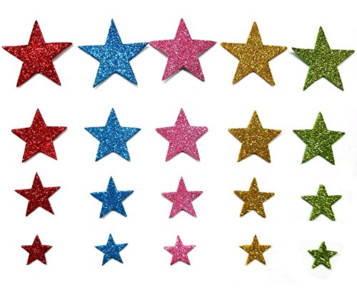 Aoyoho Multicolor Self Adhesive Star Shape Foam Stickers For Christmas New Year Rom Decorate(Approx 340pcs)