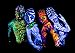 Neon Face and Body Paint Set of (8) .50oz Tubes UV Blacklight Reactive- Water-based Fluorescent Glow Black Light