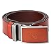 Vbiger Letter Buckle Men's Dress Belt Ratchet Belt 35mm Wide Strap (one size, Brown Plate)