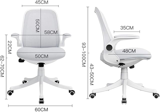 Chaise De Bureau Hauteur Chaise Bureau Reglable Chaise D Ordinateur Rembourre Accoudoirs Rotating Balustrades Rotation A 360 Fauteuils De Salon Huxiuping Color Gray Amazon Fr Cuisine Maison