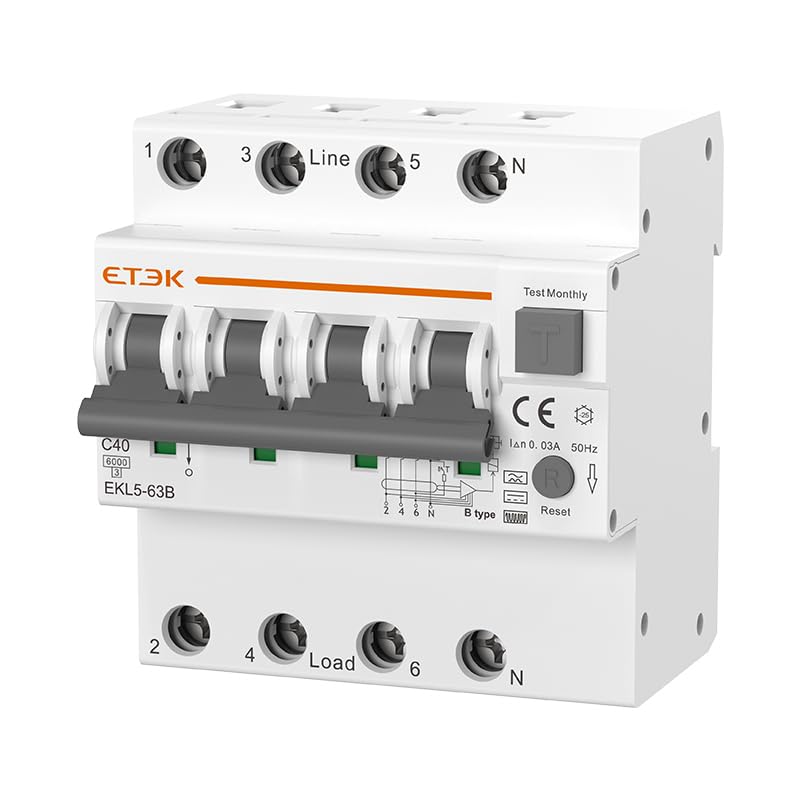 Wallbox Résidual Current Breaker with Over-Current (3P+N Phase 40A)