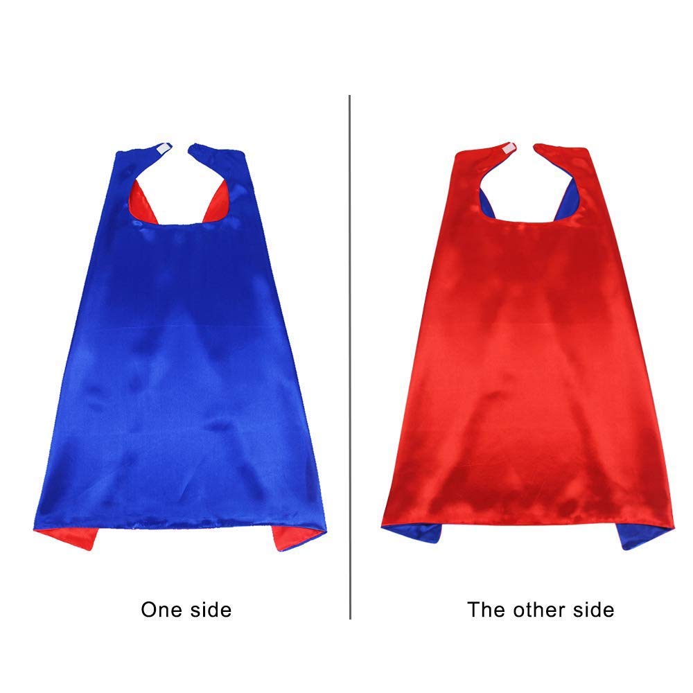 RioRand Product Name Kids Cartoon Dress Up Capes and Masks Reversible Dual Color 10PCS with 1-Pack Pennant Banner Decoration for Boys Girls Birthday,Theme Party Supplies (10p)