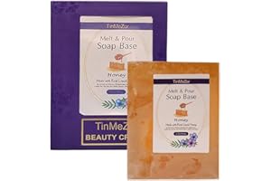 TinMeZor Honey Soap Base Gift Set Vegan, Soap Making Supplies,DIY Handmade Soap Base Natural,Organic Melt and Pour Soap Base for Soap Making, Easy to Cut - 2 lbs