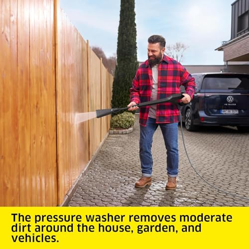 Kärcher high-pressure washer K 4 WCM Flex eco!Booster, pressure: max. 130 bar, flow rate: 420 l/h, coverage: 30 m²/h, weight: 11.5 kg, extra flexible high-pressure hose, eco!Booster, dirt blaster
