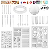 DIY Casting Mold,Outgeek Backward Number Alphabet Jewelry Casting Mold Reversed Letter Jewelry Making Mold DIY Sugar Cake Craft Casting Mould Silicone Casting Molds Set Kit