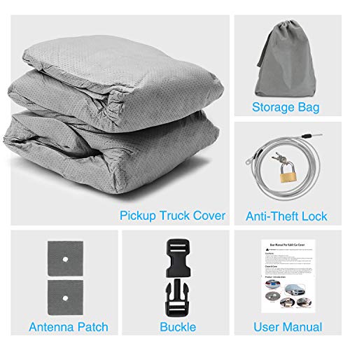 KAKIT Waterproof Jeep Cover, 5 Layers 4 Door All Weather UV Protection Car Cover for Jeep Wrangler with Driver Door Zipper, Fits up to 194"
