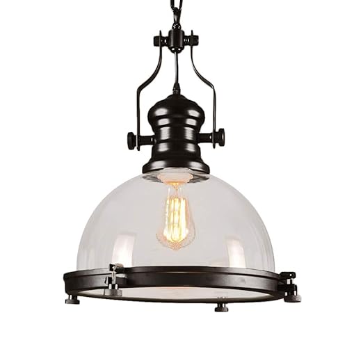 Industrial Nautical Glass Pendant Light Mklot 12 20 Wide Retro