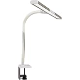 OttLite Extra Wide Area ClearSun LED Clamp Lamp, Silver | Designed to Reduce Eyestrain | Sturdy Clamp | 5 Brightness Settings | 3 Color Temperature Modes