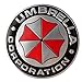 HINSCR Umbrella Corporation Car Badge Decal Umbrella 3D Aluminum Alloy Circle Emblem Sticker for Car Motorcycle (Style B-1 pcs)
