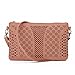 Jiaruo Women Vintage Girls Hollow Out Sling Leather Crossbody Bag Handbag Purse (pink 2)