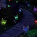 SOLARMKS Garden Solar Lights Outdoor Decorative Stake Lights,Chameleon Multi-Color Changing LED Fairy Garden Lights,3 Pack Solar Fiber Optic Butterfly Garden Decorative Lights