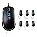 EUKYMR Gaming Mouse Backlit Wired Optical Gaming Mouse Optical Professional High Precision USB Gaming Mice Black