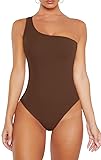 VVX One Shoulder Bodysuit for Women Sleevelsess