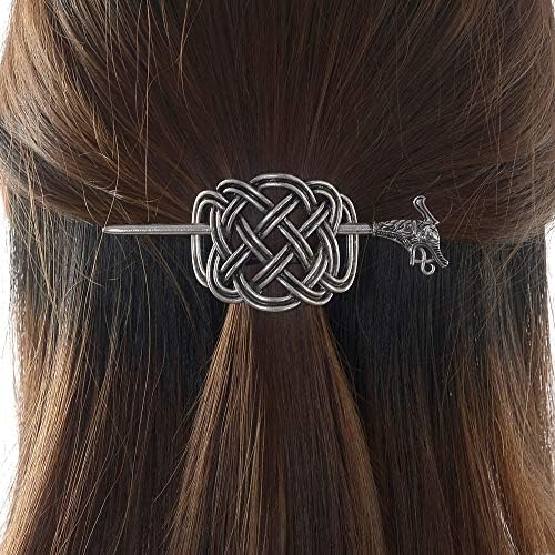 Viking Celtic Hair Clips Hairpins Viking Hair Accessories Celtic Knot Hair Pins Antique Silver Hair Sticks Irish Hair Decor Accessories For Long Hair Jewelry Braids Hair Slide Clip Buy Online At Best