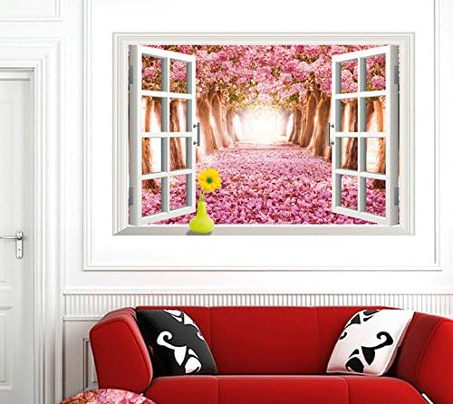 Cherry Tree Landscape 3D Fake Window Wall Sticker Removable Wall Decor Mural  Price In Uae | Amazon Uae | Kanbkam