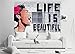Poster – Banksy Life is Beautiful – Picture Decoration Graffiti Pop Art Urban Street Style Billie Holiday Artwork Stencil Image Photo Decor Wall Mural (55x39.4in - 140x100cm)