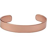 Handmade Pure Copper Bracelet for Women and Men - Thickest Copper Bracelet for Pain Relief and Stress Relief - Adjustable Carved Copper Bracelets to Fit many Size Wrist -The most ideal thickness, with a thickness of 2 mm, easy to shape. (Plain)
