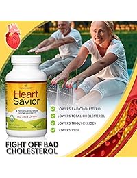 HeartSavior New Health suplemento de colesterol, 6 ingredientes potentes de colesterol y...
