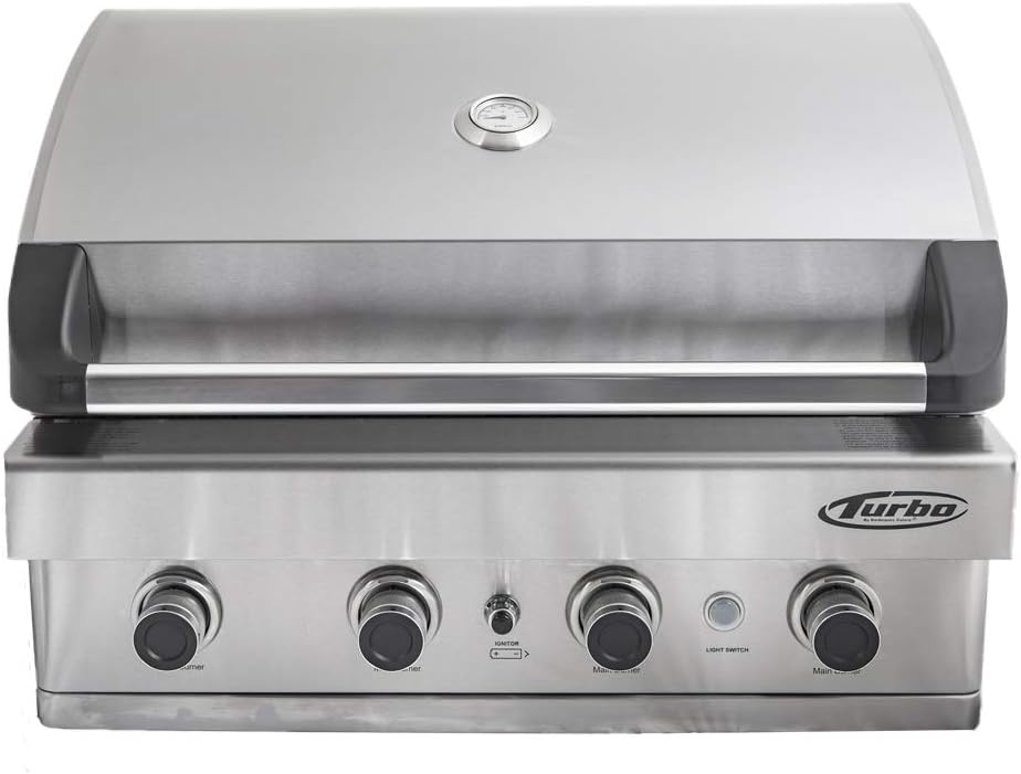 Review Barbeques Galore Turbo 32inch 4Burner Builtin BBQ Gas Grill